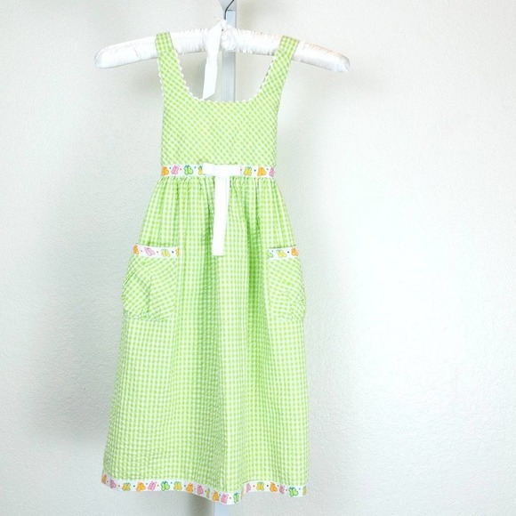 Youngland Other - Youngland Green White Criss Cross Gingham Sundress, Sleeveless, Size 6
